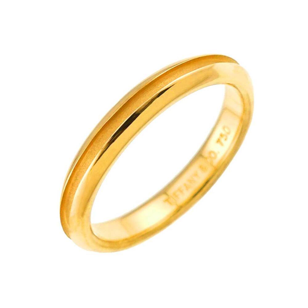 Tiffany & Co. Atlas Grooved 1 Ring, 18K Yellow Gold (750)